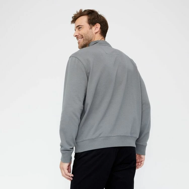 JC Lanyon Lightweight Half Zip Fleece With Embroidered Est 1849 Forest