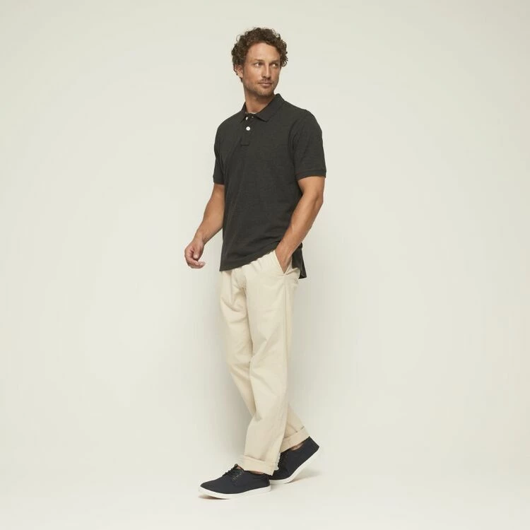 JC Lanyon Double Pique Polo Charcoal - Image 2