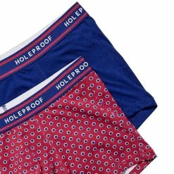 Holeproof Trunk 2 Pack Navy/Burgundy