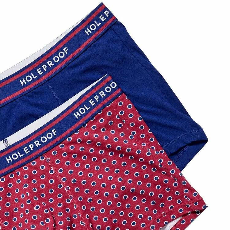 Holeproof Trunk 2 Pack Navy/Burgundy