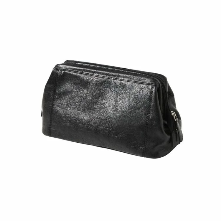 Pierre Cardin Leather Toiletry Bag Black - Image 3