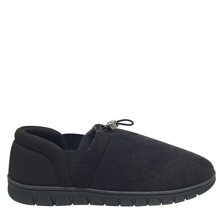 Exact Fit Memory Foam Drawstring Slipper Black Small - Image 5