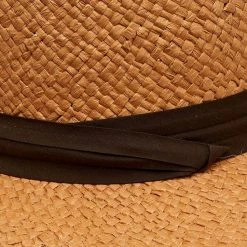 Bronson Casual Men's Straw Fedora Tan