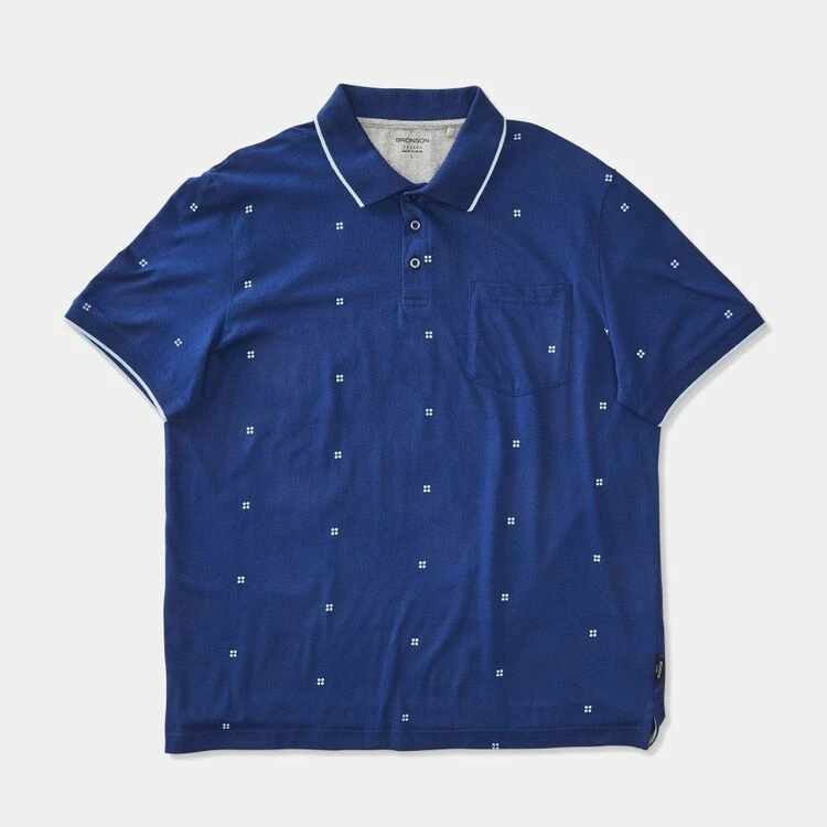 Bronson Casual Aberdeen Short Sleeve Cotton Jersey Polo Navy
