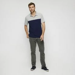 Diadora Performance Recycle Polo Grey & Navy