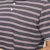 Bronson Casual Men's Glenelg Cotton Pique Stripe Short Sleeve Polo Charcoal
