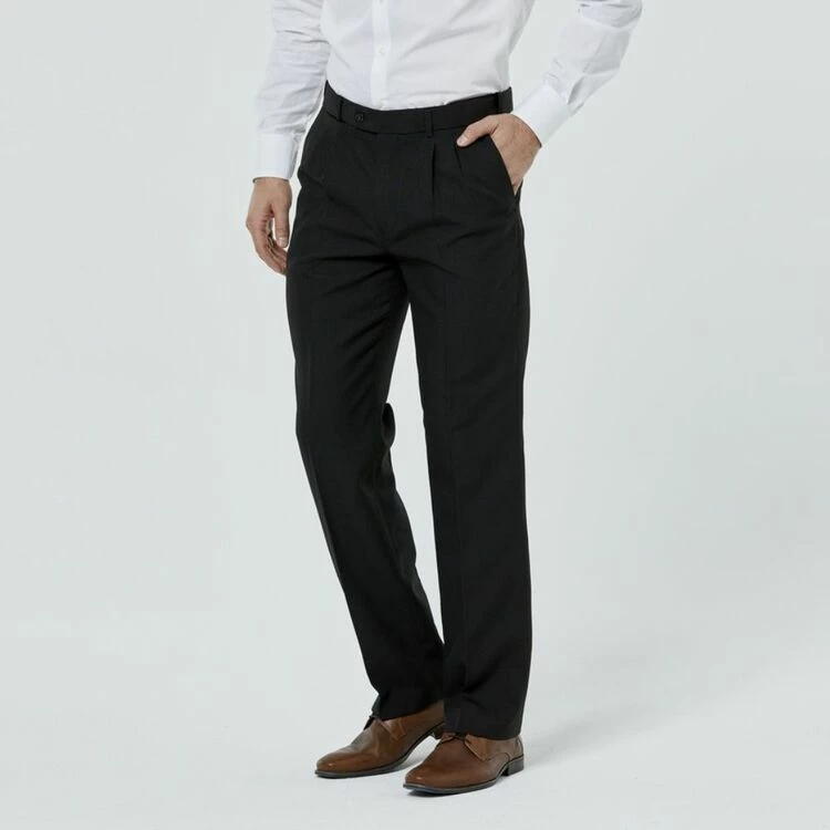 Farah Carlton Single Pleat Front Trouser With Comfort Stretch Waistband Black - Image 3