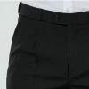 Farah Carlton Single Pleat Front Trouser With Comfort Stretch Waistband Black