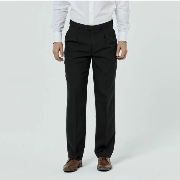 Farah Carlton Single Pleat Front Trouser With Comfort Stretch Waistband Black - Image 4
