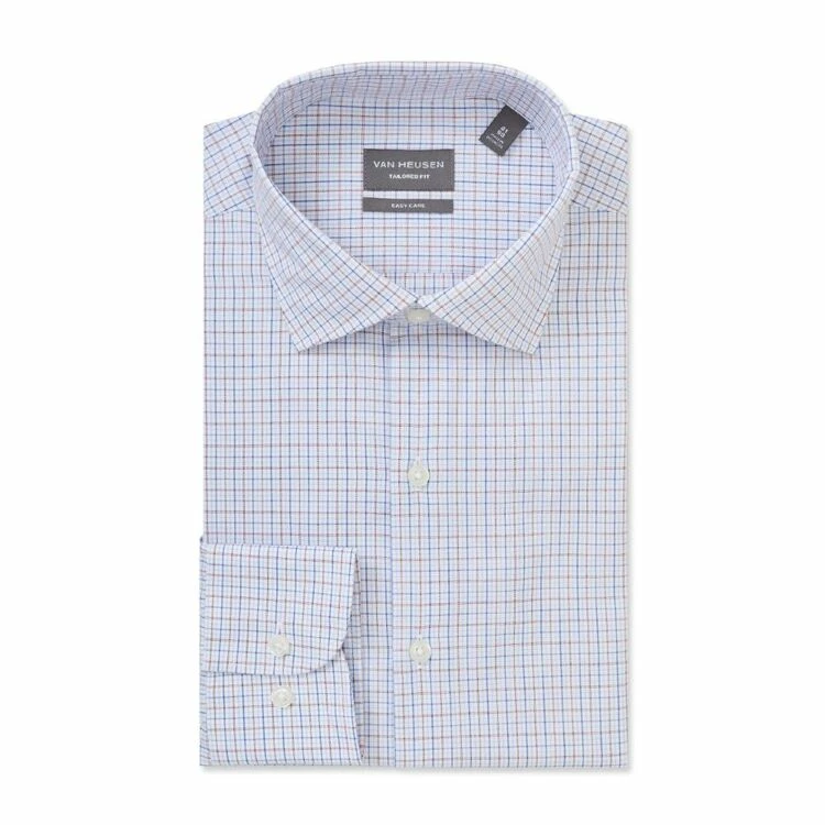 Van Heusen Tailored Fit Check Long Sleeve Shirt - Image 3