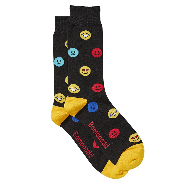 Bamboozld Bamboo Emoji Socks Black 7 - 11 - Image 2