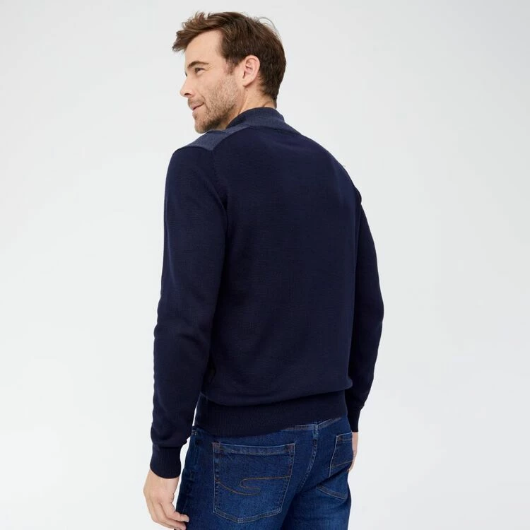 Bronson Casual Ramsay Block Stripe Knit Blue Mix - Image 3