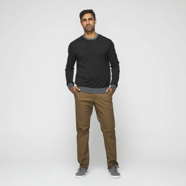 Bronson Basic Casey Contrast Trim Soft Touch Knit Black & Grey - Image 5