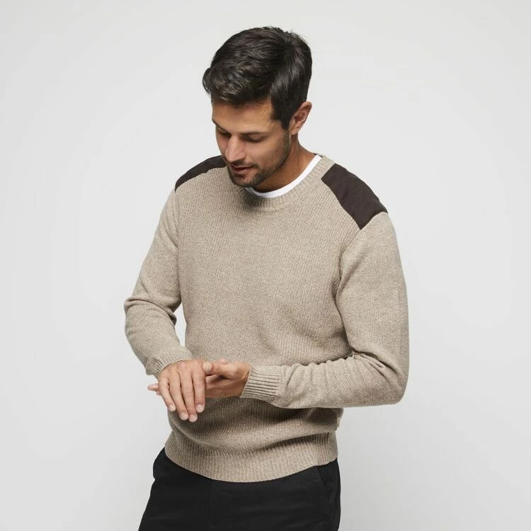 JC Lanyon Pike Fisherman Rib Knit Chestnut - Image 3