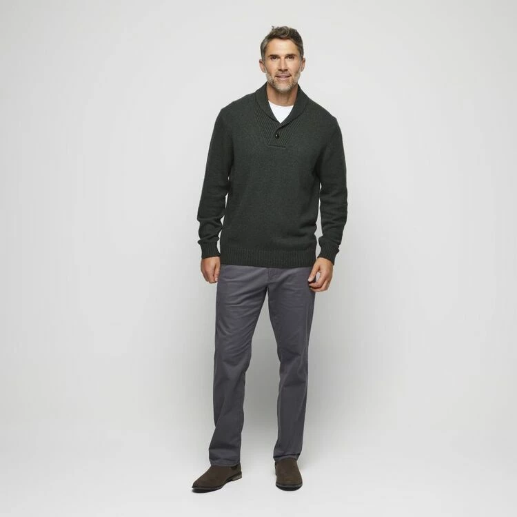 JC Lanyon Harding Shawl Neck Knit Forest - Image 2