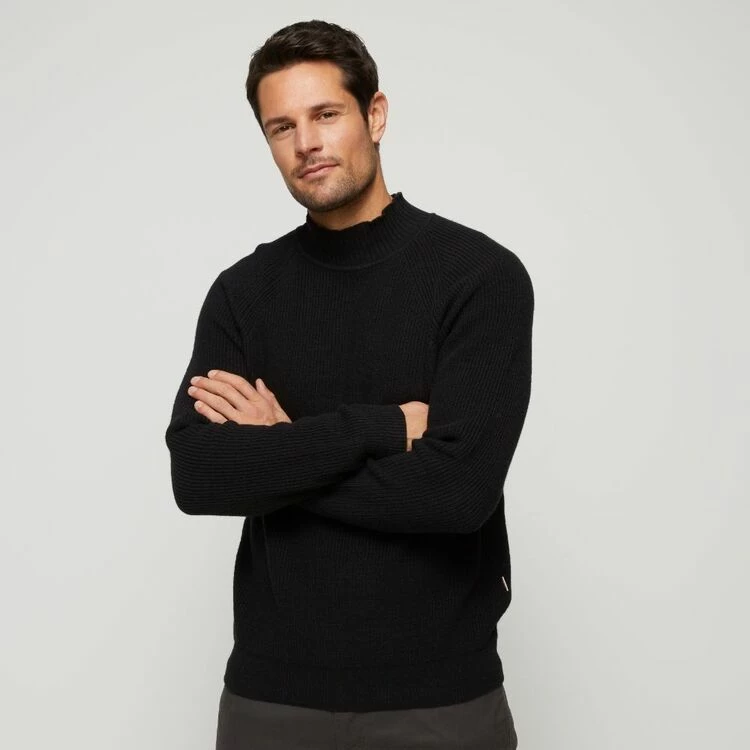 JC Lanyon Briggs Mock Turtle Neck Knit Black - Image 3