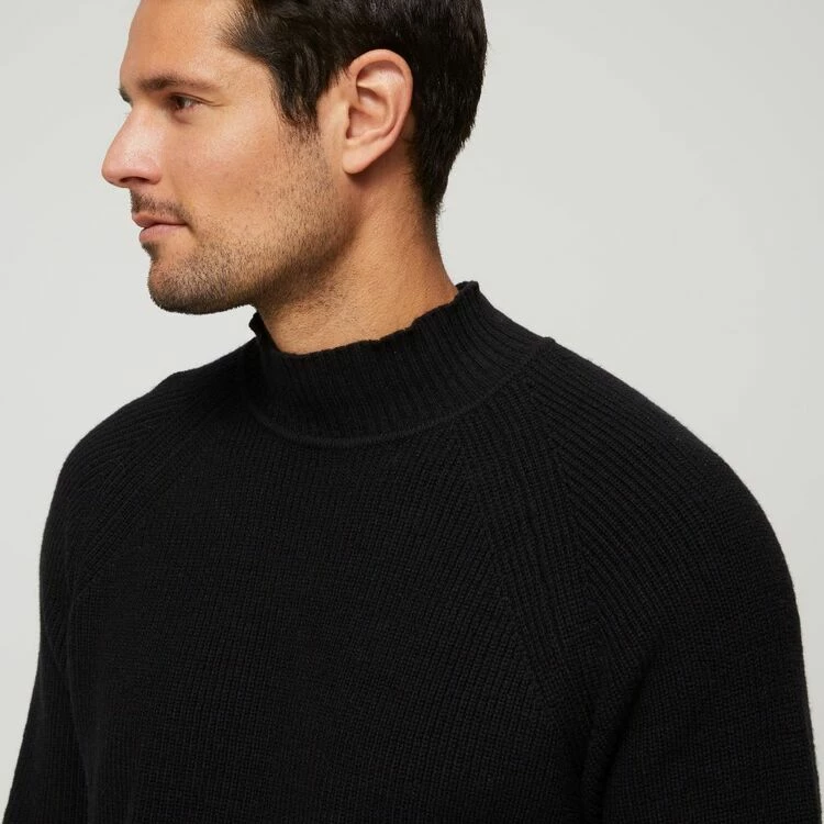 JC Lanyon Briggs Mock Turtle Neck Knit Black - Image 2