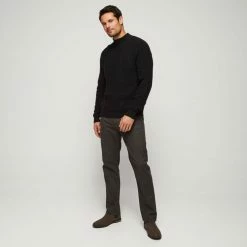 JC Lanyon Briggs Mock Turtle Neck Knit Black