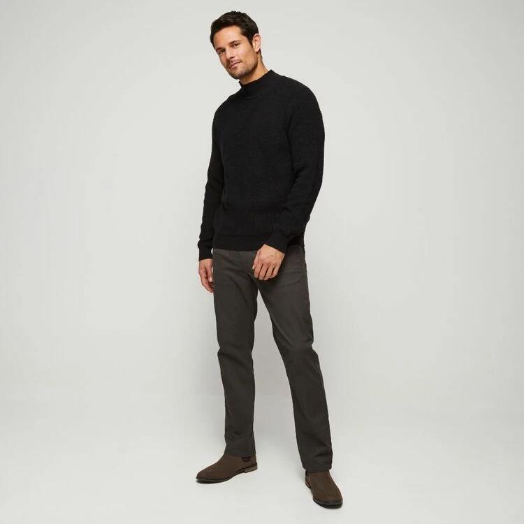 JC Lanyon Briggs Mock Turtle Neck Knit Black