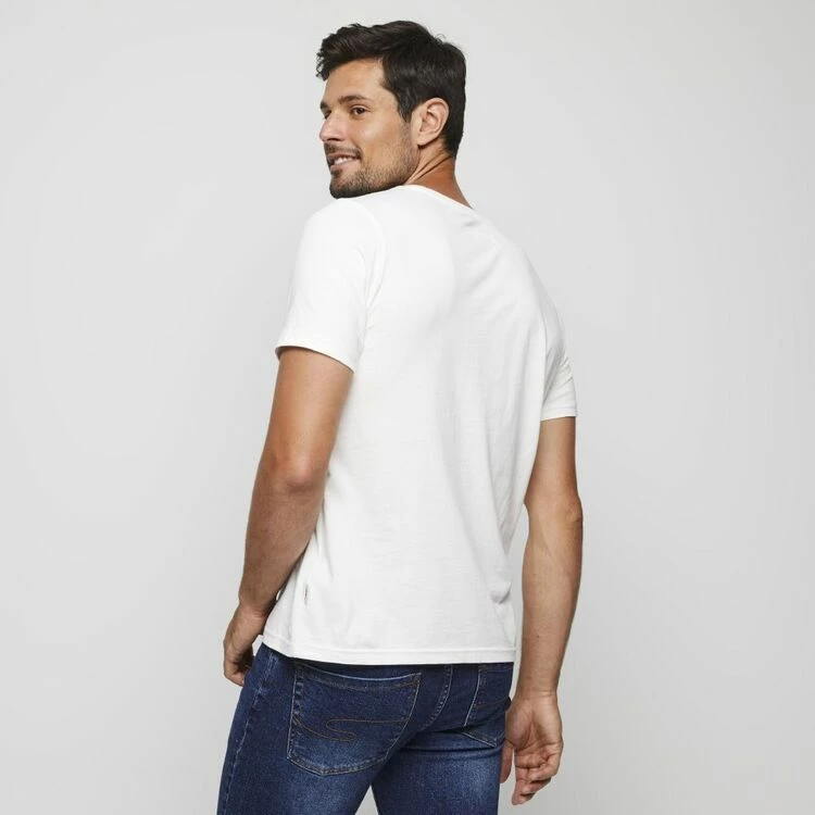 Lee Cooper Diamond Logo Tee White - Image 2