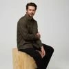 JC Lanyon Gepp Relaxed Wash Cotton Long Sleeve Shirt Olive
