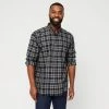 JC Lanyon Jasper Relaxed Wash Cotton Long Sleeve Shirt Dark Navy
