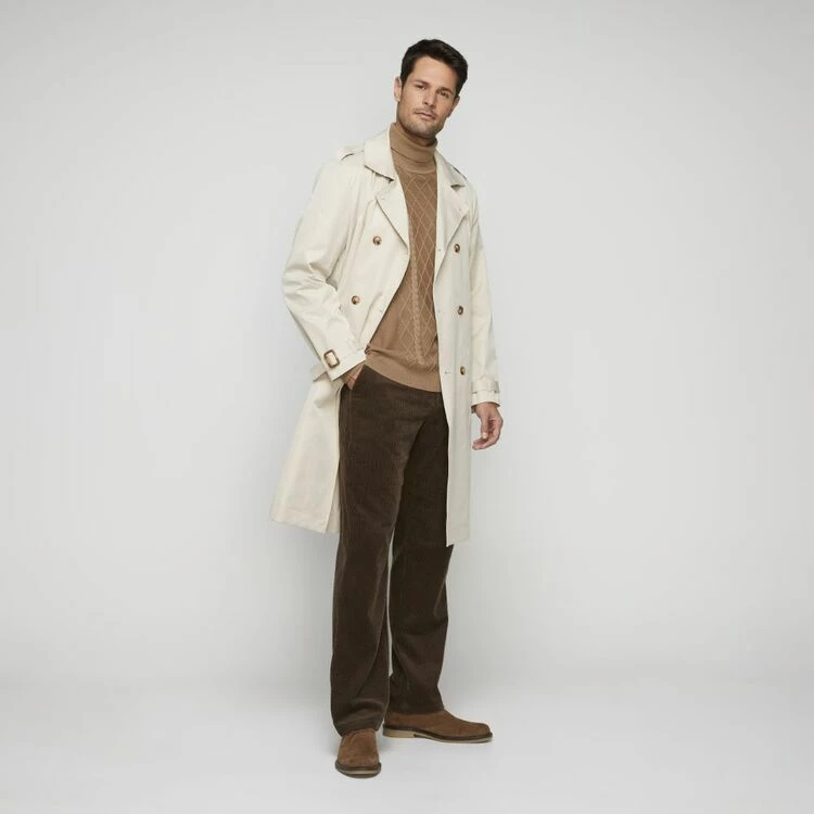 JB Jayson Brunsdon Jayson Brunsdon 3/4 Trench Coat Beige - Image 7
