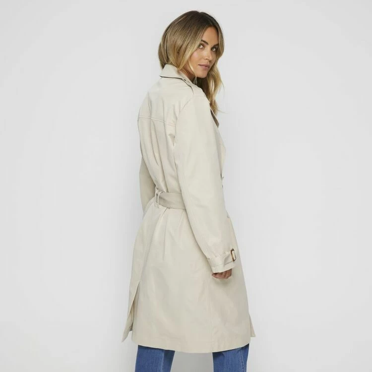 JB Jayson Brunsdon Jayson Brunsdon 3/4 Trench Coat Beige - Image 3