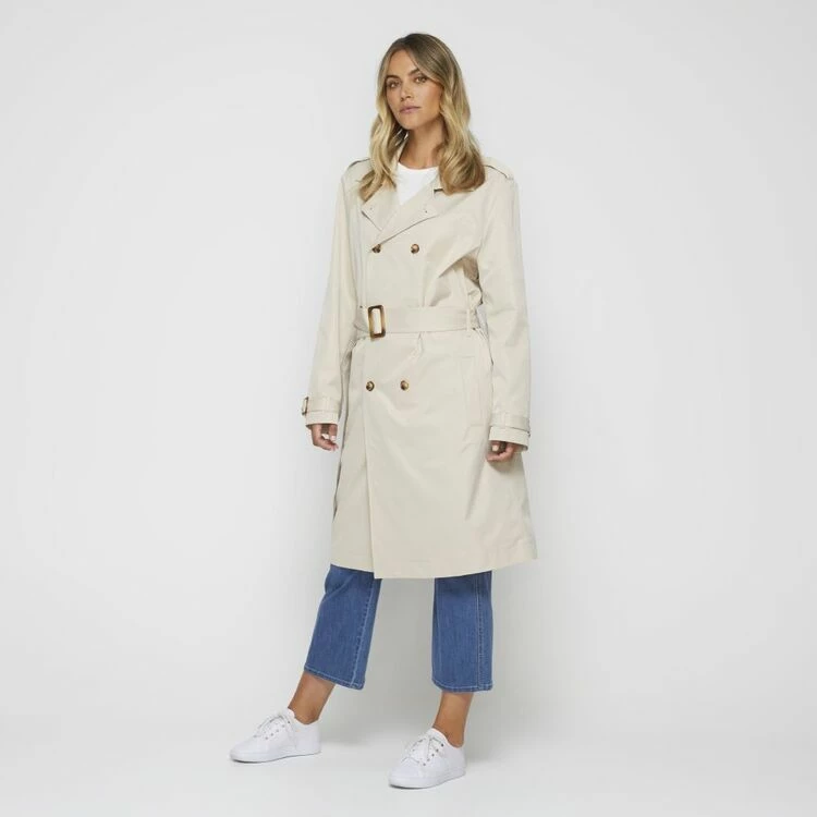 JB Jayson Brunsdon Jayson Brunsdon 3/4 Trench Coat Beige