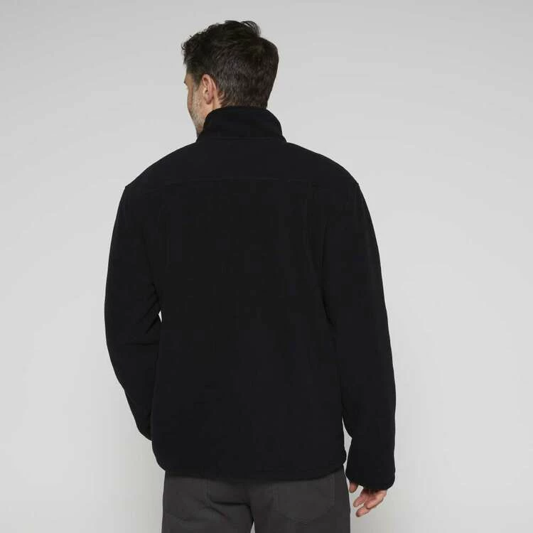 Bronson Casual Linton Sherpa Lined Polar Fleece Black - Image 4
