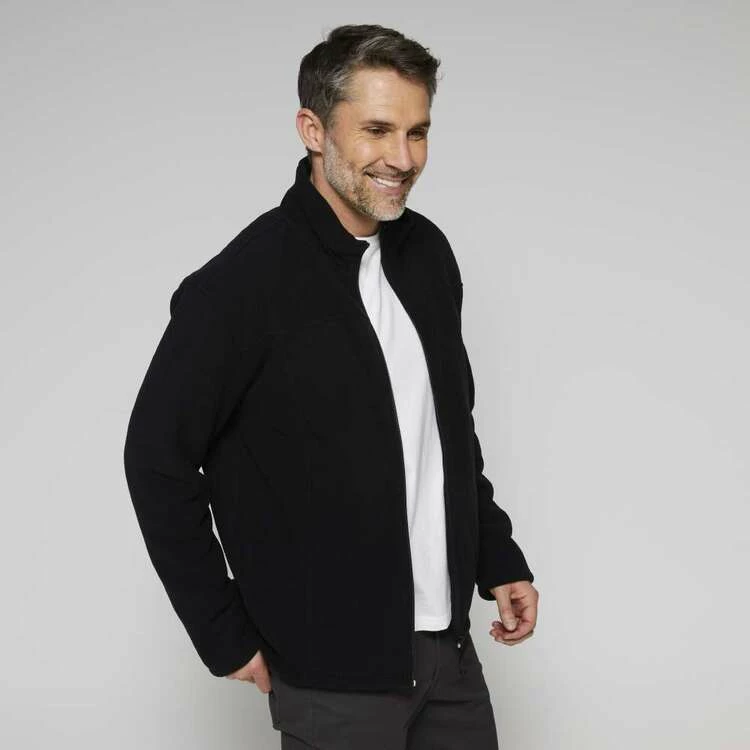 Bronson Casual Linton Sherpa Lined Polar Fleece Black