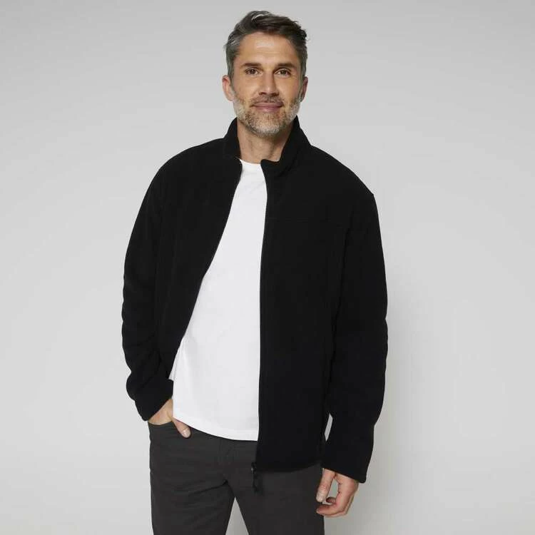 Bronson Casual Linton Sherpa Lined Polar Fleece Black - Image 5