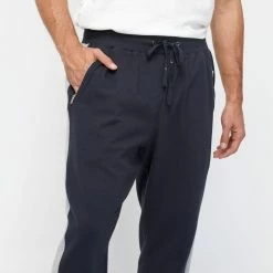 JB Jayson Brunsdon Fleece Jogger With Zip Pocket Navy & Light Grey