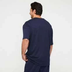 JB Jayson Brunsdon Short Sleeve Oversized Tee With Chest Logo Dark Denim