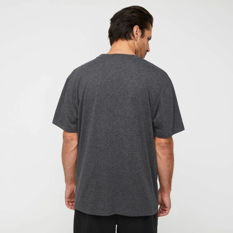 JB Jayson Brunsdon Short Sleeve Oversized Tee Charcoal Marle - Image 3