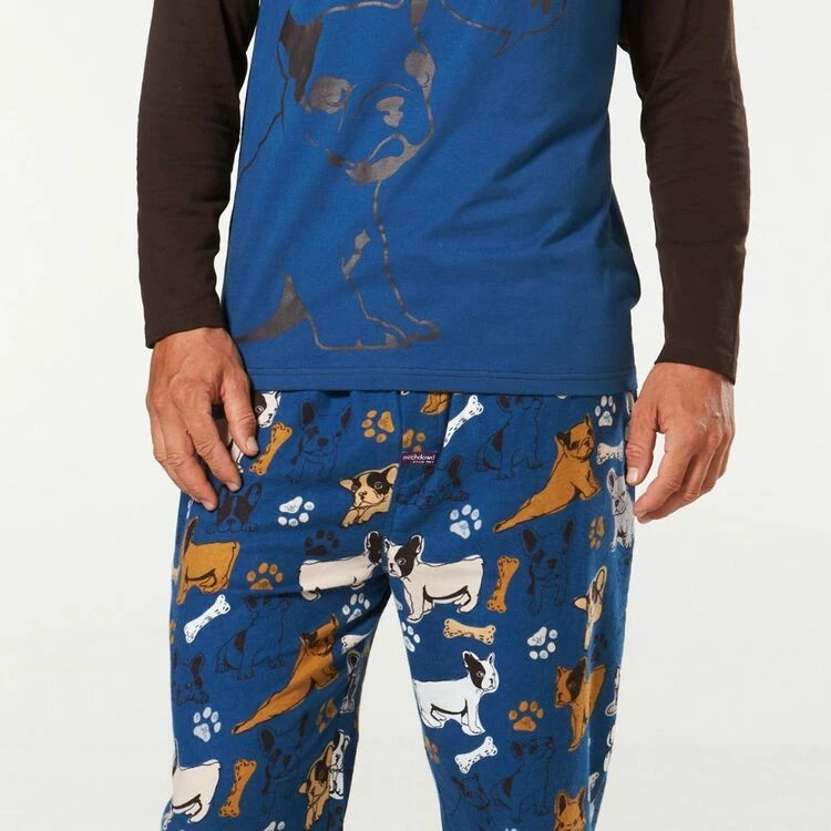 Mitch Dowd Flannel Sleep Set Bulldogs Blue - Image 2