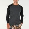 Mitch Dowd Long Sleeve Contrast Raglan Tee Charcoal & Black Large
