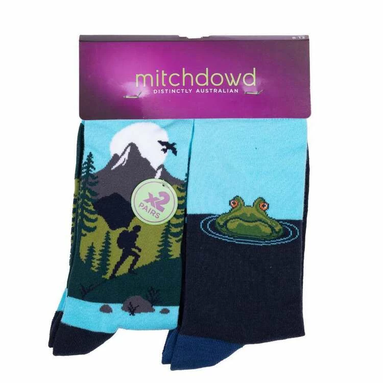 Mitch Dowd Outdoor Sock 2 Pack Blue 8 - 13