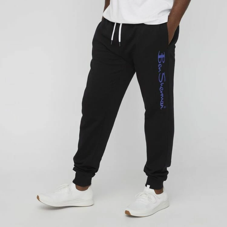Ben Sherman Large Logo Print Black Jogger Black Large - Image 4