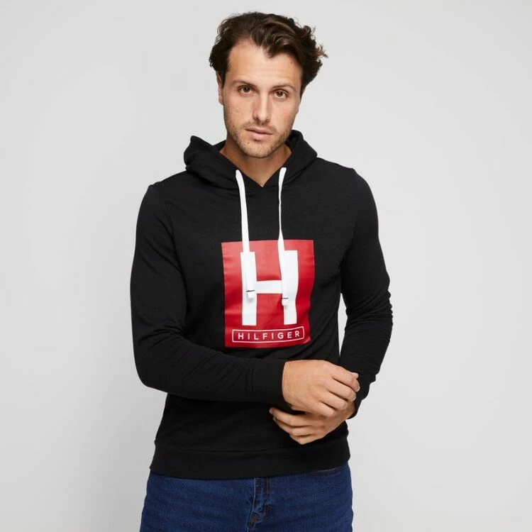 Tommy Hilfiger Fleece Hoodie Black - Image 2