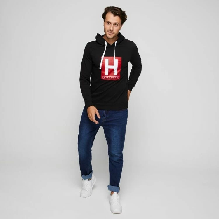 Tommy Hilfiger Fleece Hoodie Black - Image 4