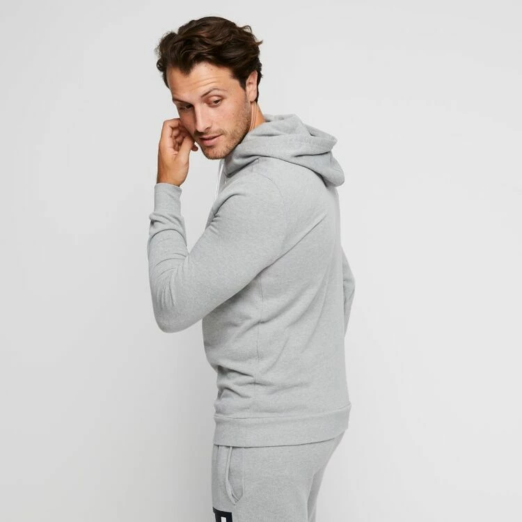 Tommy Hilfiger Fleece Hoodie Heather Grey - Image 3