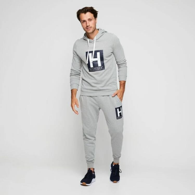 Tommy Hilfiger Fleece Hoodie Heather Grey - Image 4
