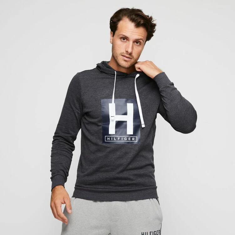 Tommy Hilfiger Fleece Hoodie Carbon - Image 3