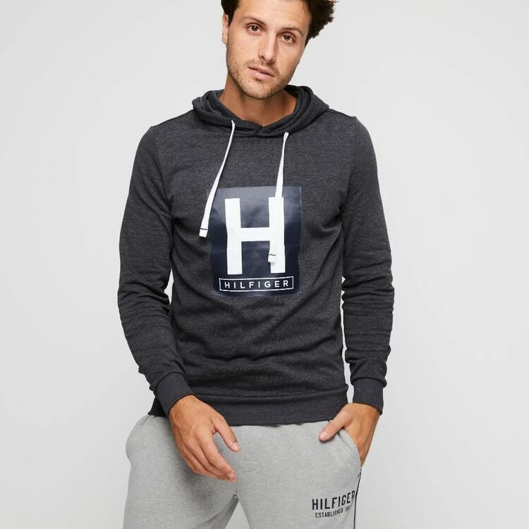 Tommy Hilfiger Fleece Hoodie Carbon - Image 2