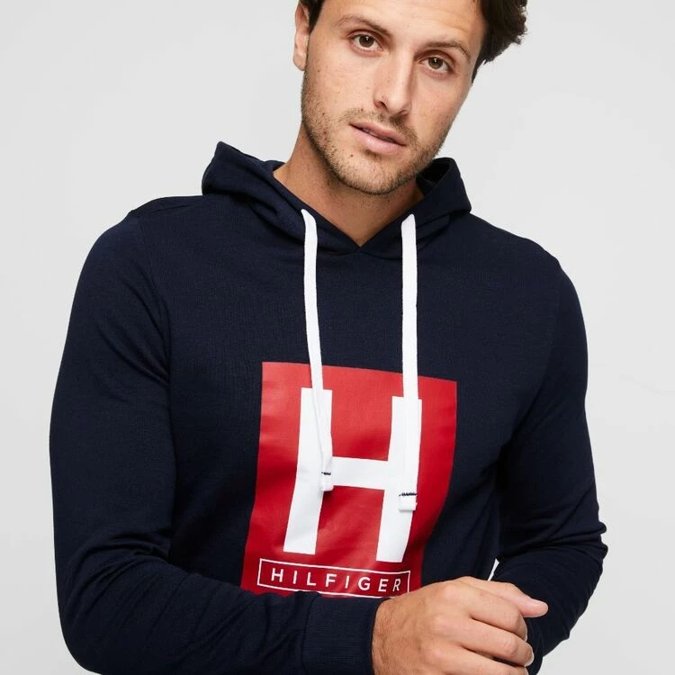 Tommy Hilfiger Fleece Hoodie Dark Navy - Image 2