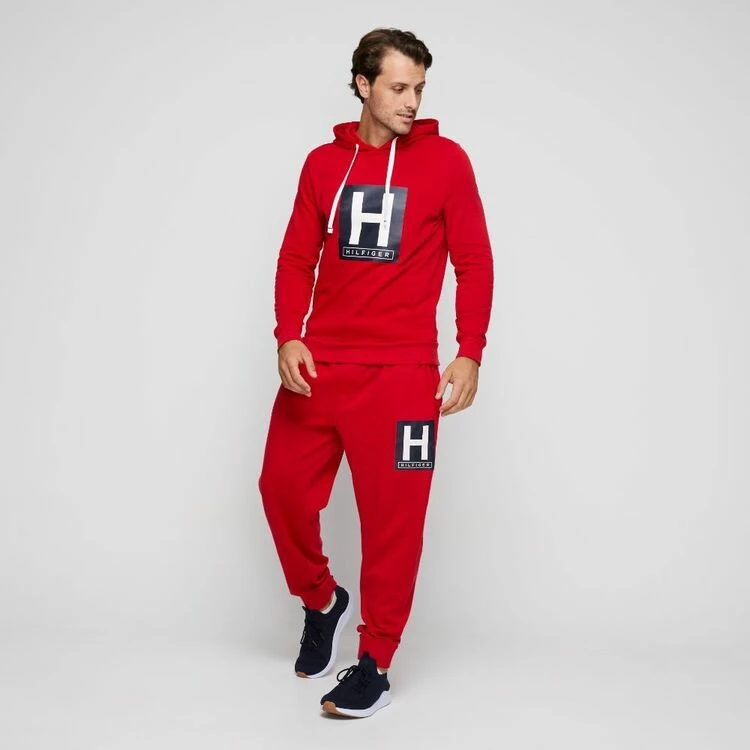 Tommy Hilfiger Fleece Hoodie Mahogany Large - Image 4