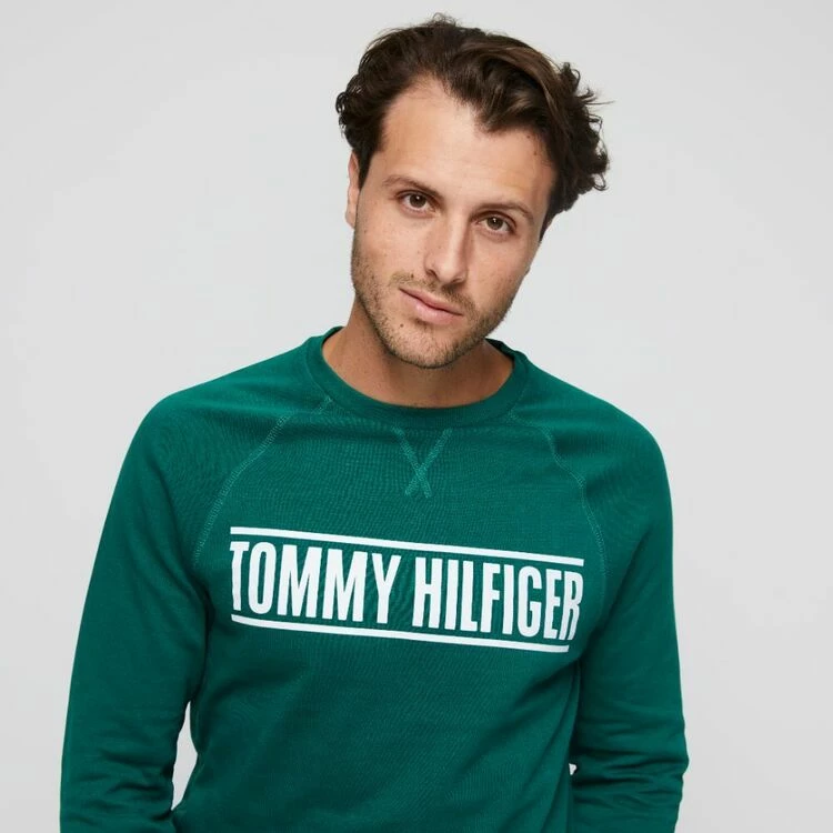 Tommy Hilfiger Fleece Crew Hunter Green - Image 2