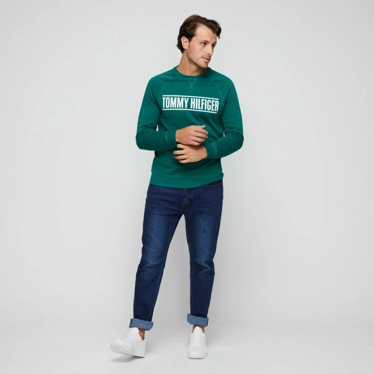 Tommy Hilfiger Fleece Crew Hunter Green - Image 4