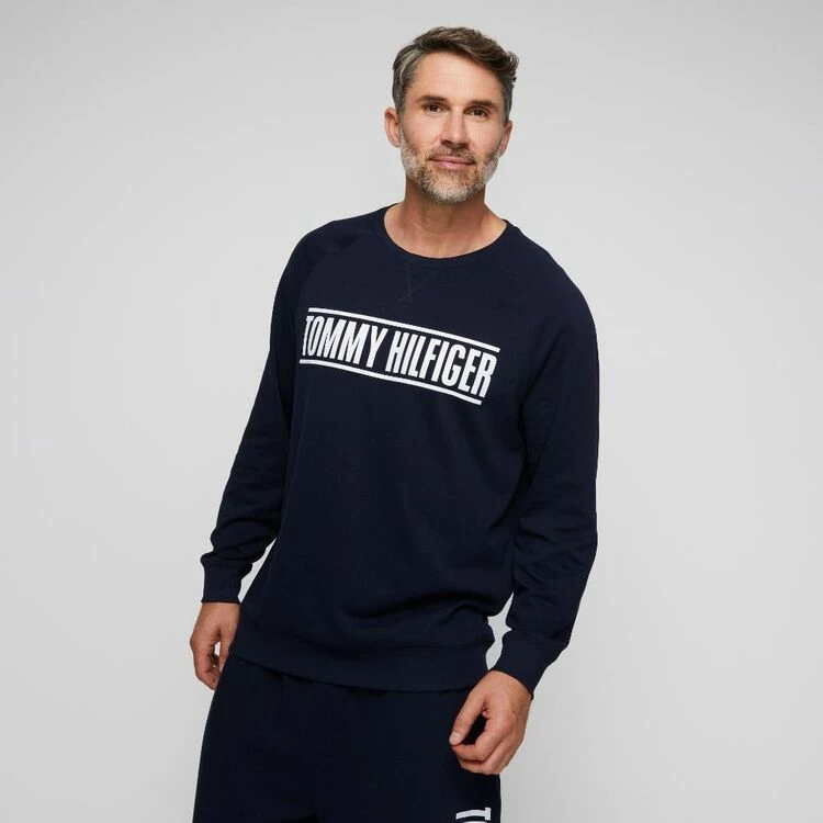 Tommy Hilfiger Fleece Crew Dark Navy - Image 2